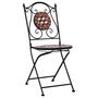 Voir la diapositive 2 : VIDAXL Chaises de bistrot mosaïque lot de 2 Marron Ceramique