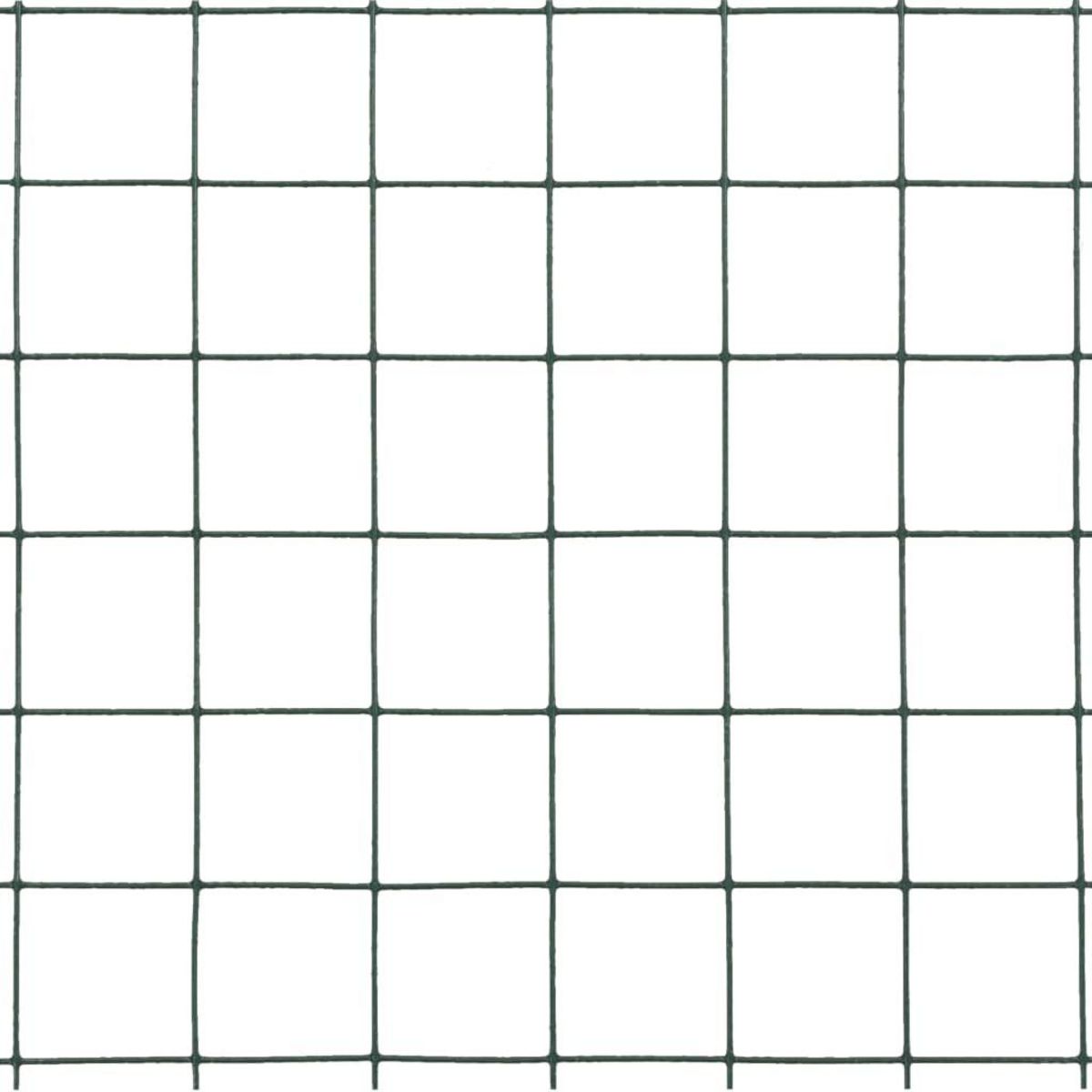 VIDAXL Grillage acier avec revetement en PVC 25x1,5 m vert