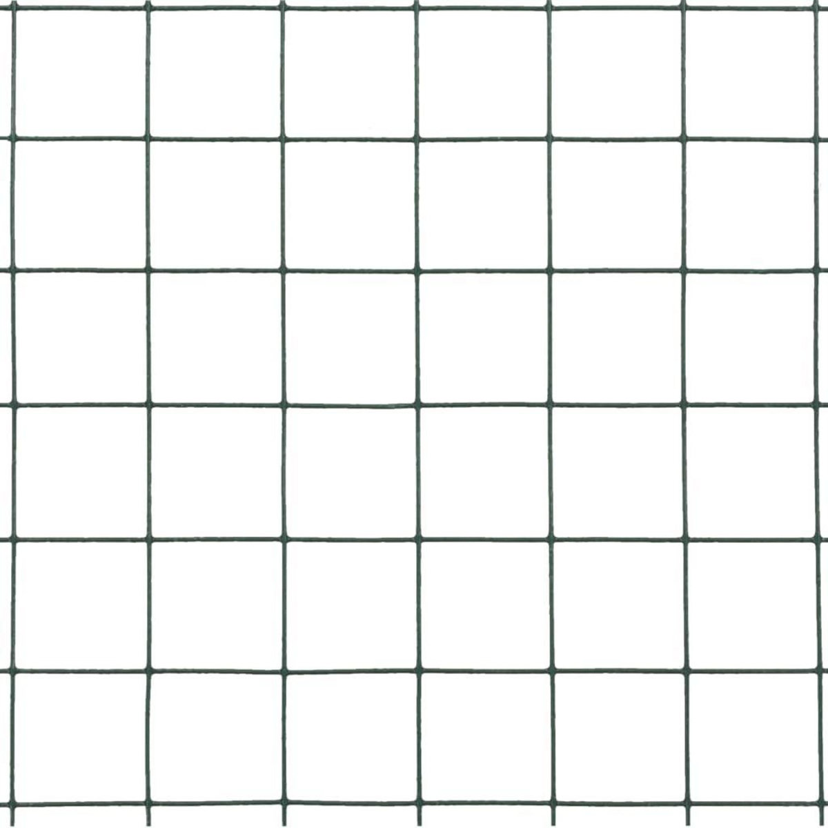 VIDAXL Grillage acier avec revetement en PVC 25x1,5 m vert