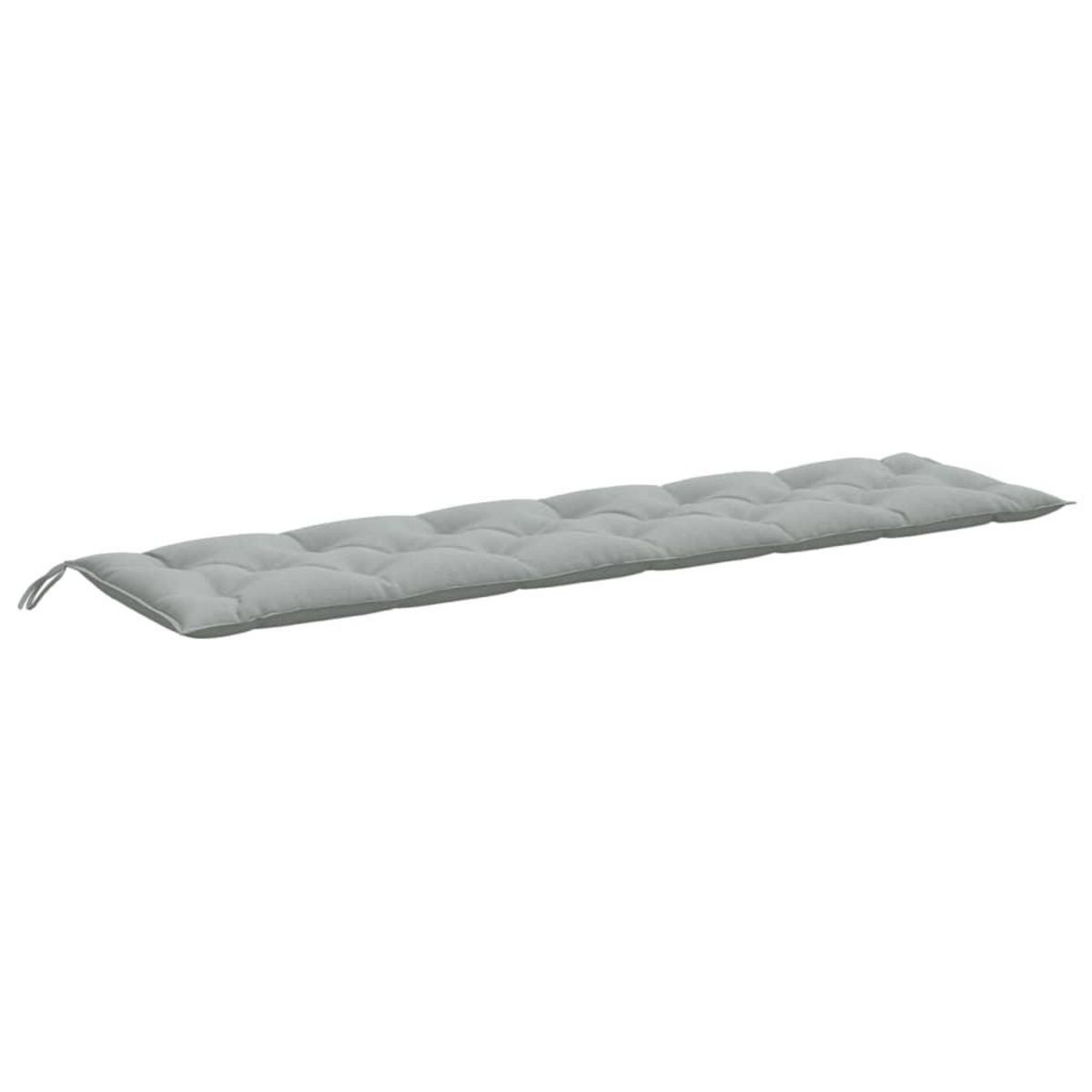 VIDAXL Coussins de banc de jardin lot de 2 gris clair melange tissu