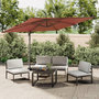 Voir la diapositive 1 : VIDAXL Parasol deporte avec mat en aluminium Terre cuite 400x300 cm