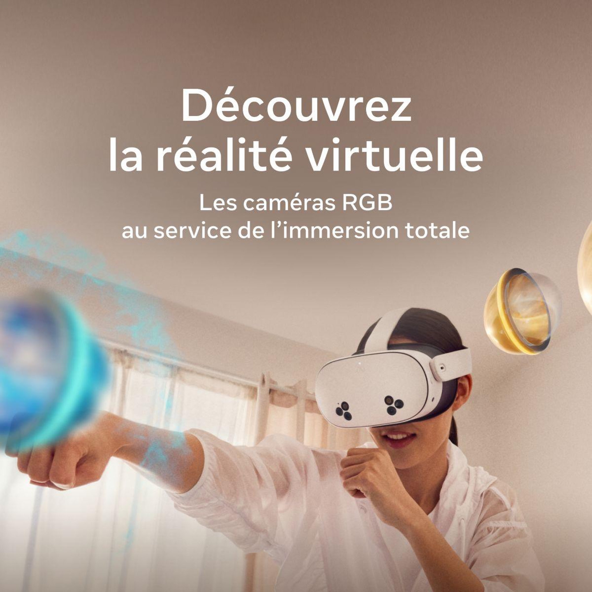 Voir la diapositive 4 : META Casque de réalité virtuelle Quest 3S 128 Go