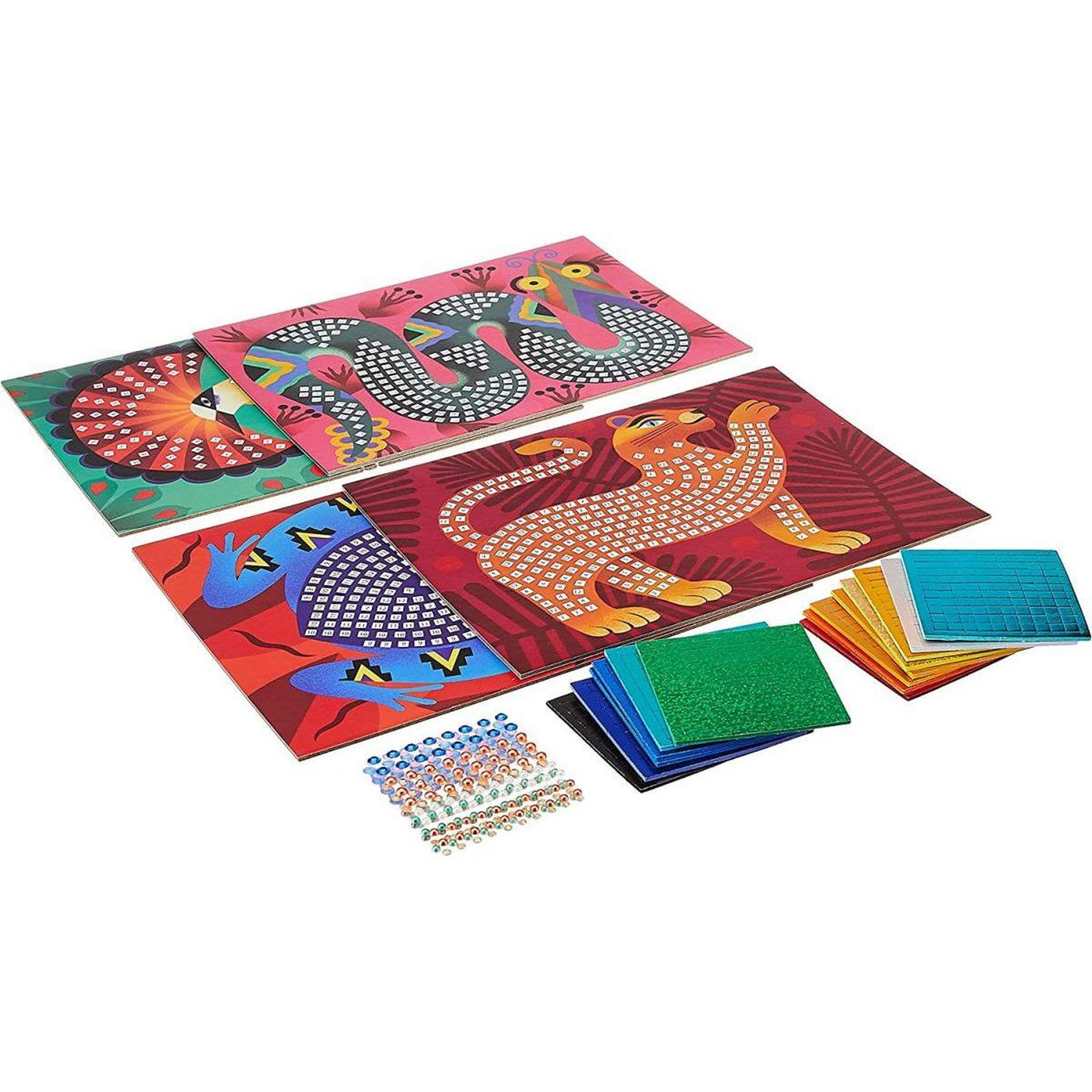 Voir la diapositive 4 : Djeco Coffret mosaiques au coeur de la jungle