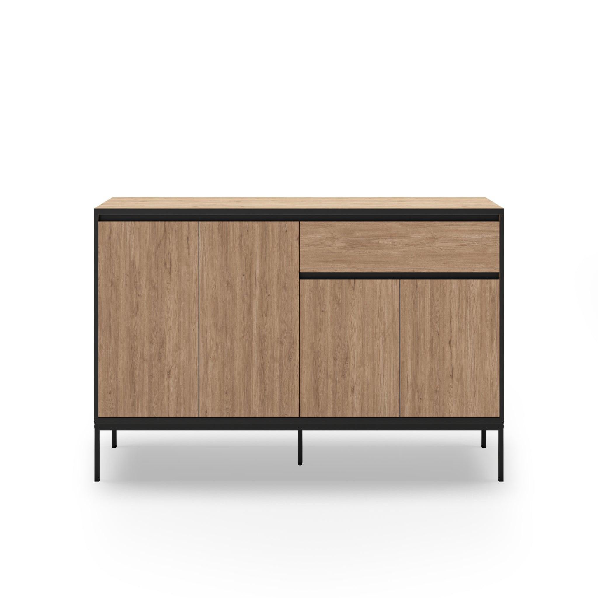 Voir la diapositive 1 : CASANOVA PARIS Vana - buffet 4 portes 180cm en mélamine