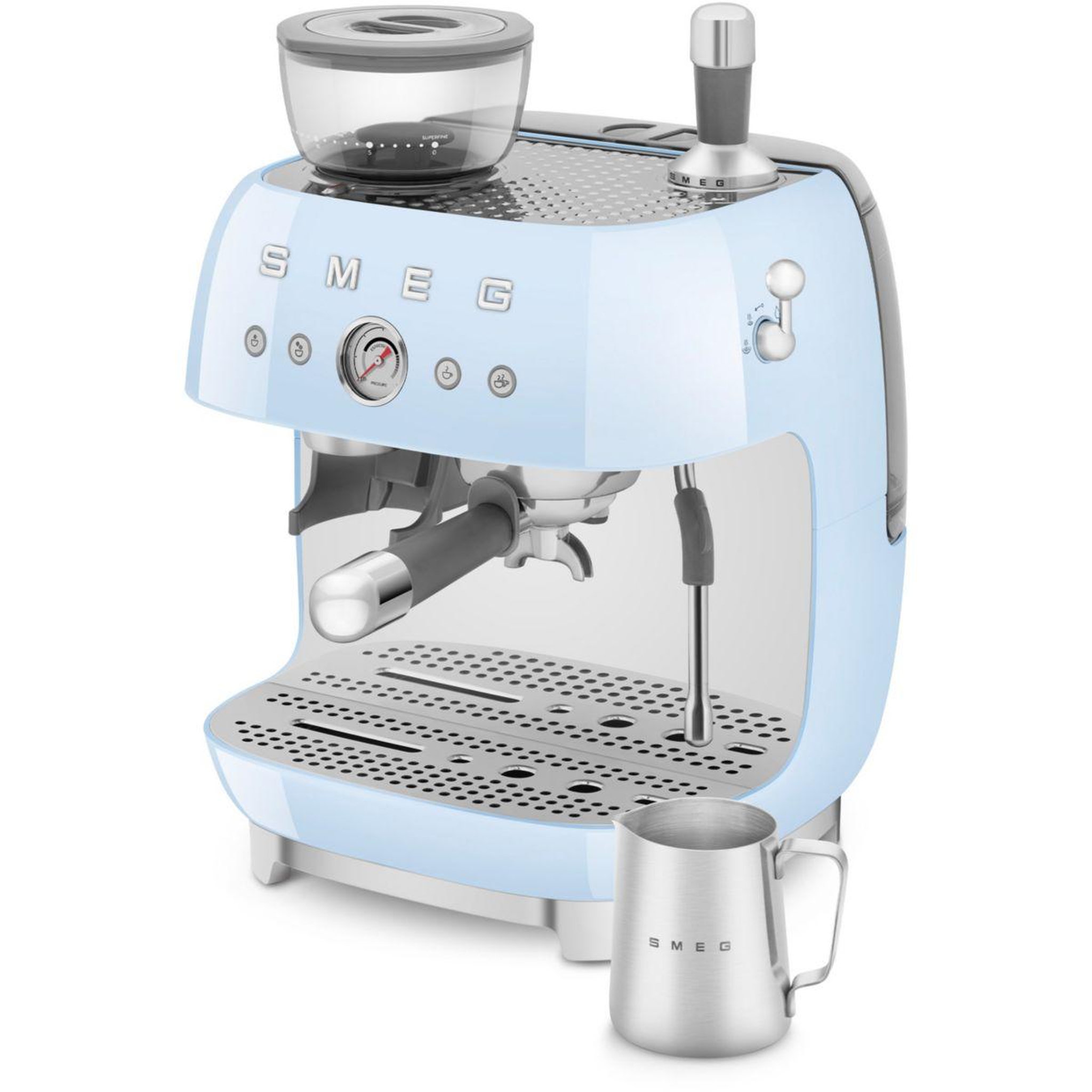 Voir la diapositive 4 : SMEG Expresso broyeur egf03pbeu