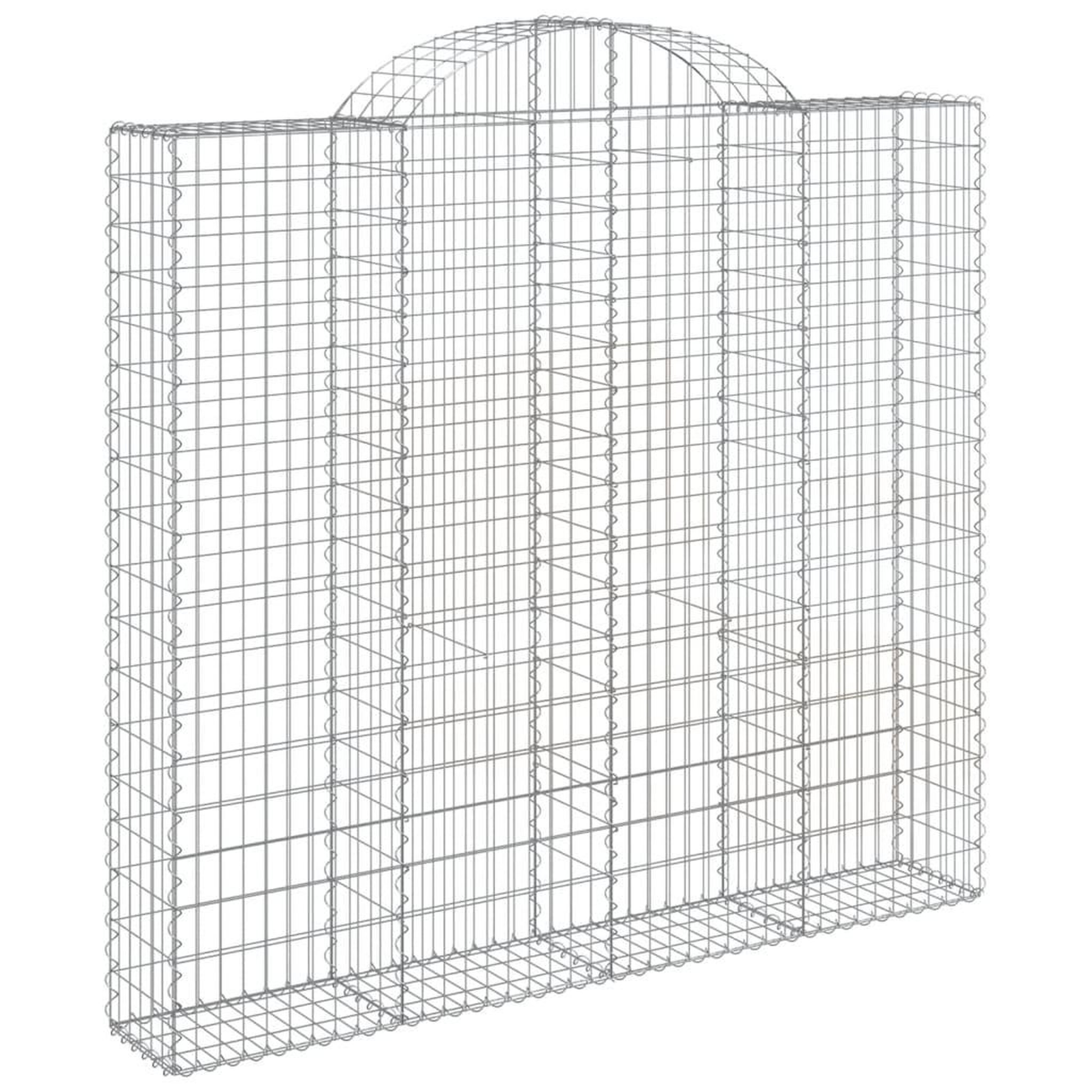 Voir la diapositive 3 : VIDAXL Paniers a gabions arques 11 pcs 200x50x180/200 cm Fer galvanise