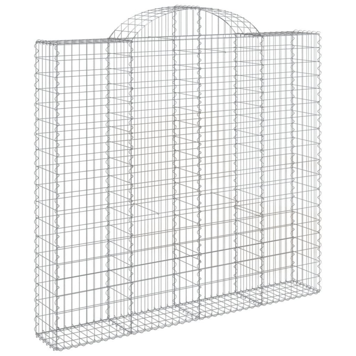 VIDAXL Paniers a gabions arques 11 pcs 200x50x180/200 cm Fer galvanise