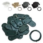 LINXOR Lot de 20 kits de kits de fixation pour brise vue, canisse anti-UV. Coloris disponibles : Transparent, Gris, Beige, Vert, Noir