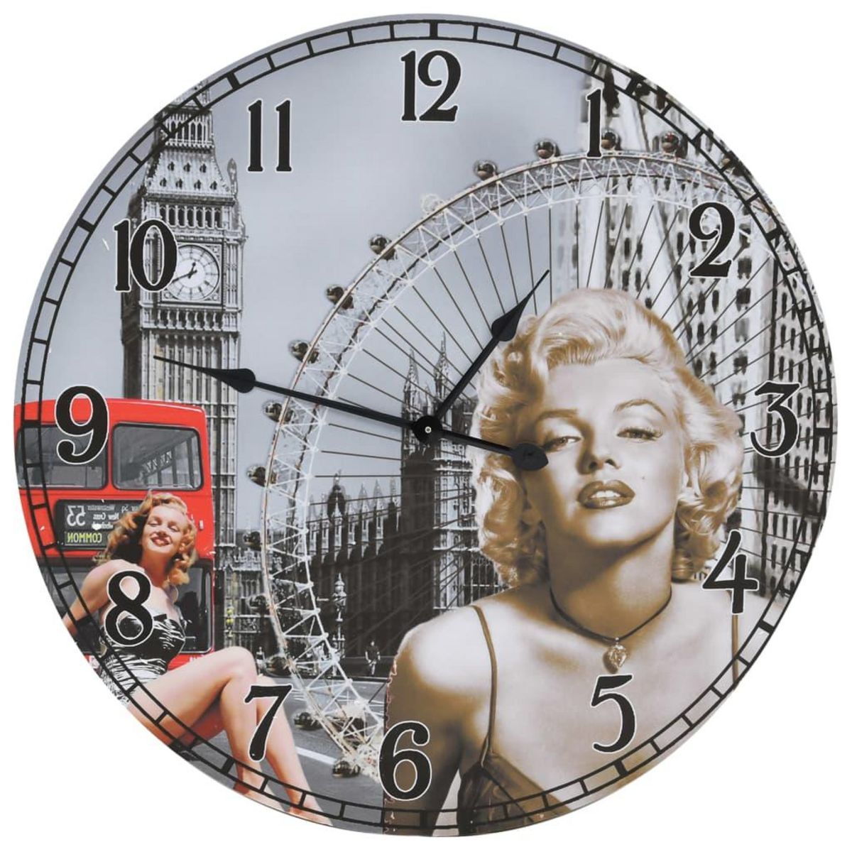 VIDAXL Horloge murale vintage 60 cm