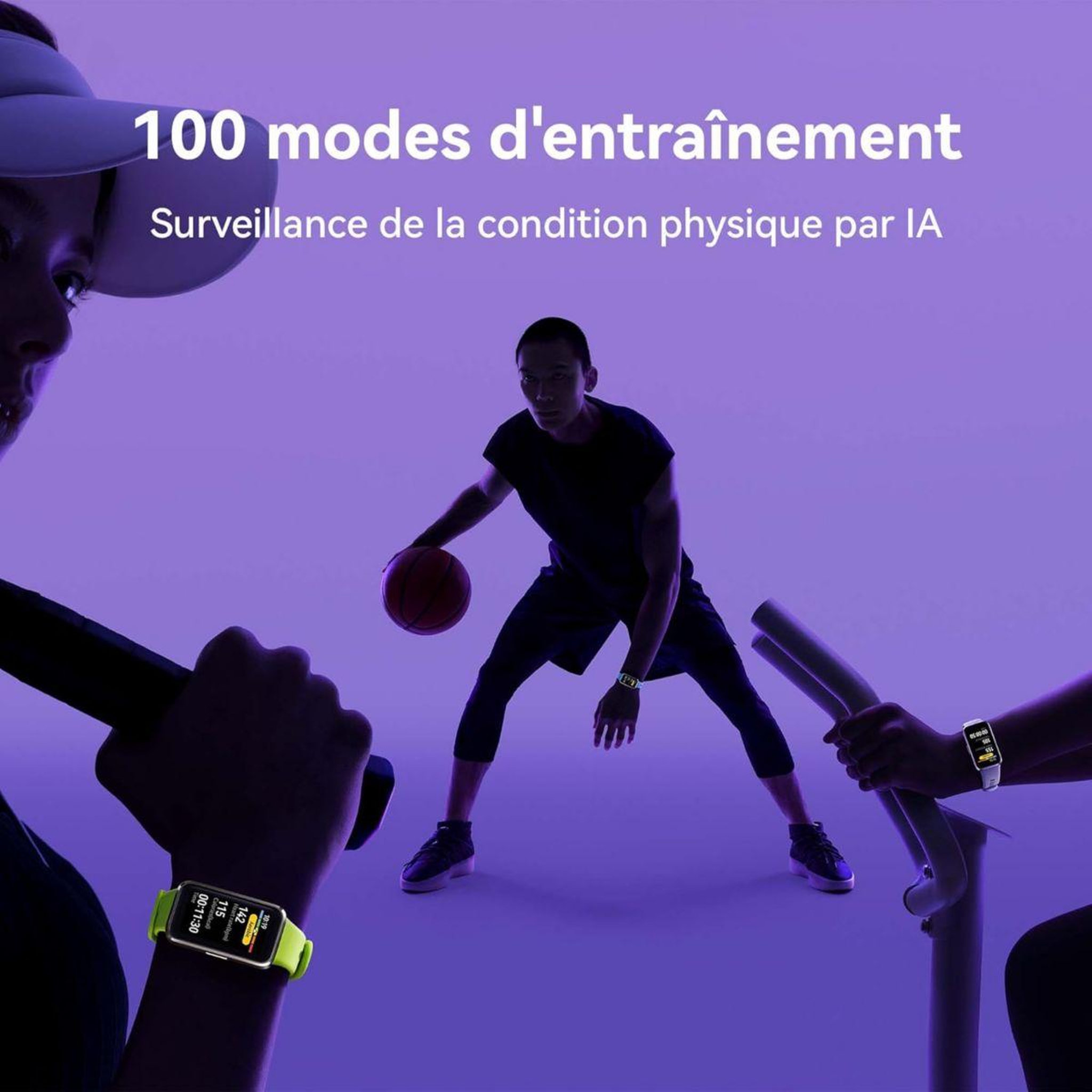 Voir la diapositive 4 : HUAWEI Montre connectée Band 10 Rose