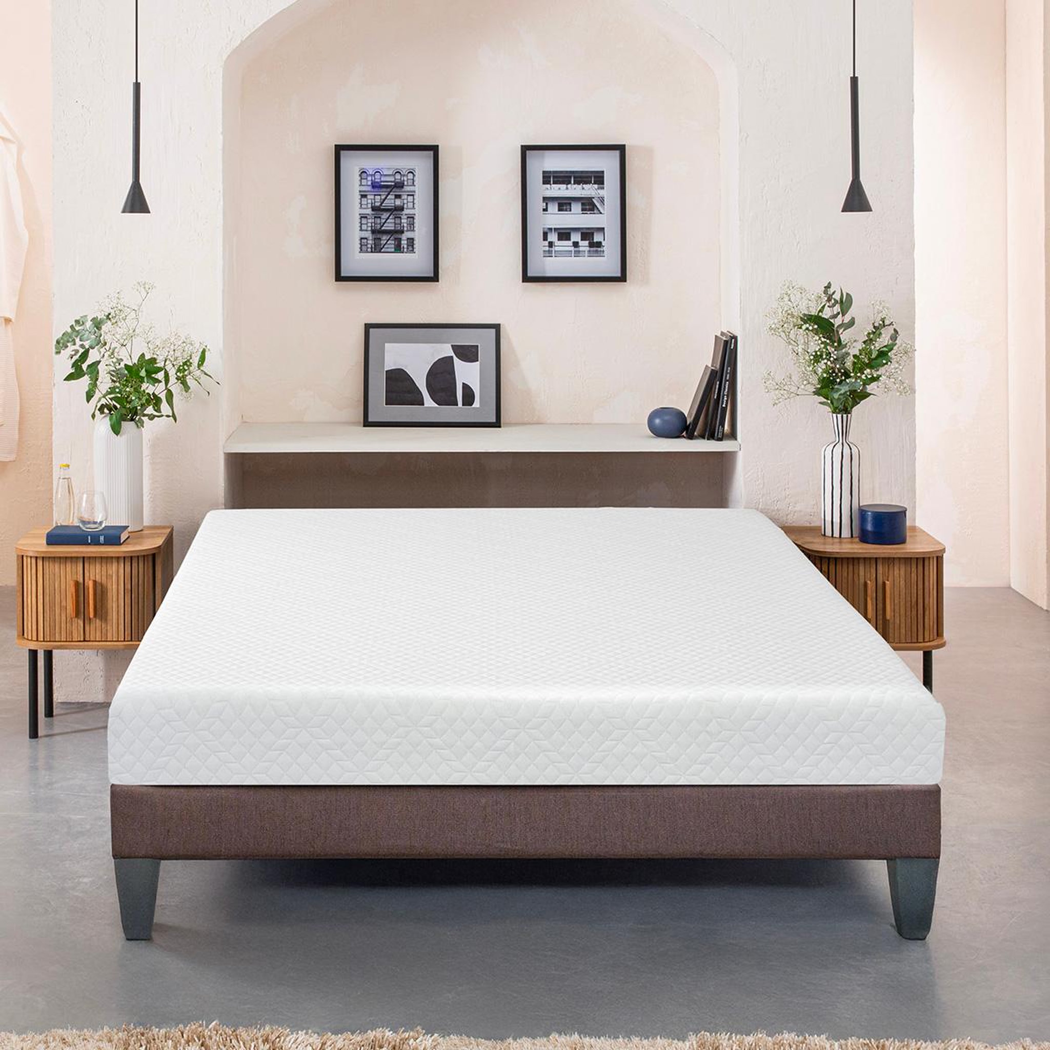 Voir la diapositive 2 : BELLECOUR Bellecour literie | ensemble absolu | matelas mémoire de forme + sommier bois