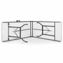 Voir la diapositive 6 : ID MARKET Table pliante d'appoint portable 180 CM et 2 bancs pliables pour camping ou réception