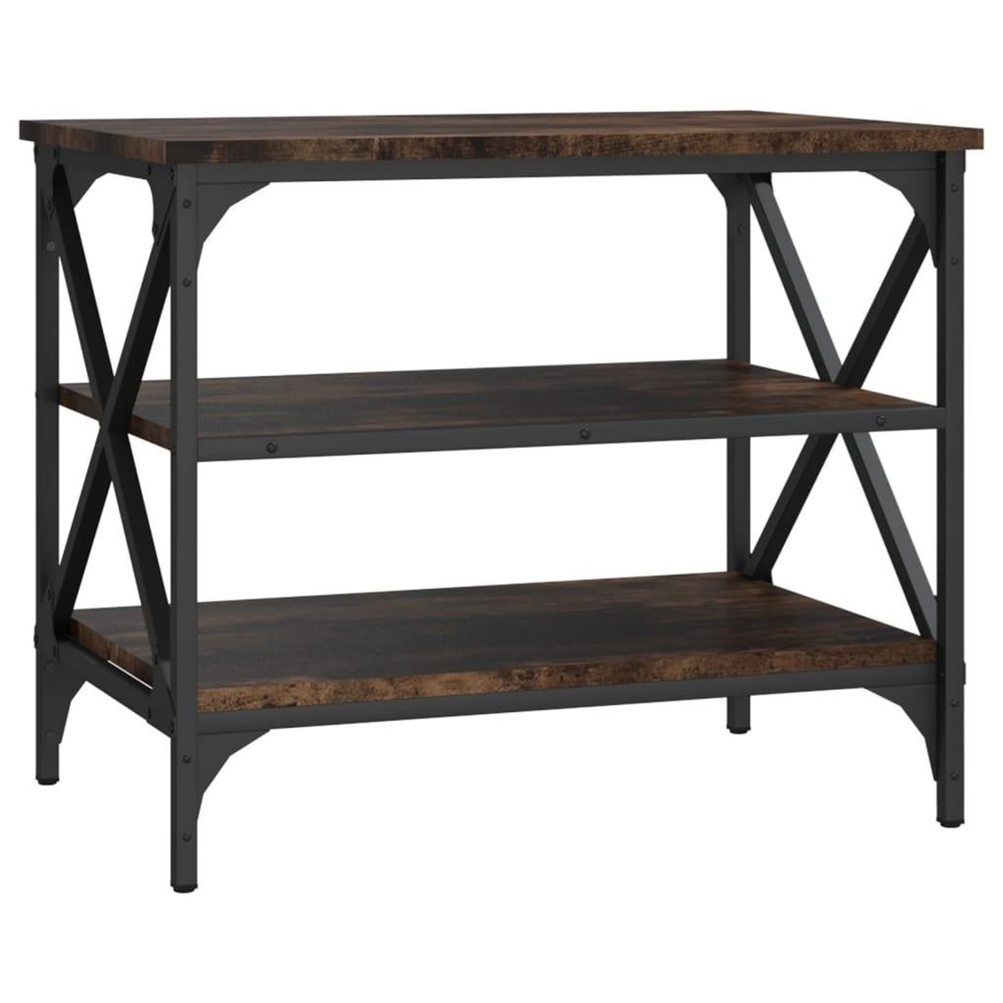 Voir la diapositive 2 : VIDAXL Meuble TV Chene fume 60x40x50 cm Bois d'ingenierie