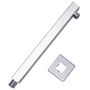 Voir la diapositive 4 : VIDAXL Bras de support de douche Carre Inox 201 Argente 30 cm