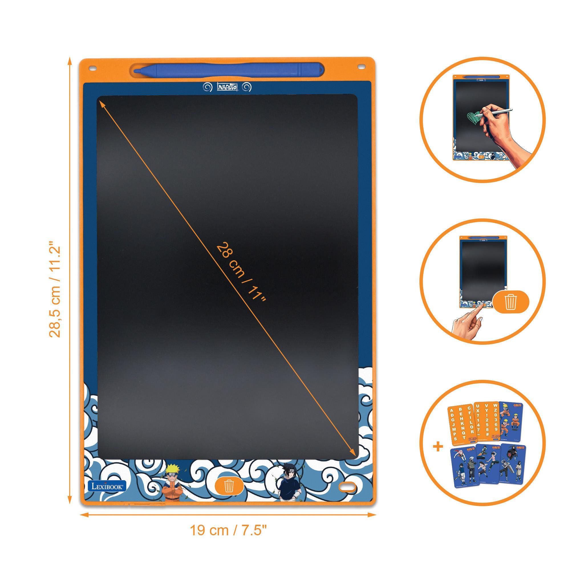 Voir la diapositive 2 : Lexibook Tablette à Dessins électronique multicolore Naruto