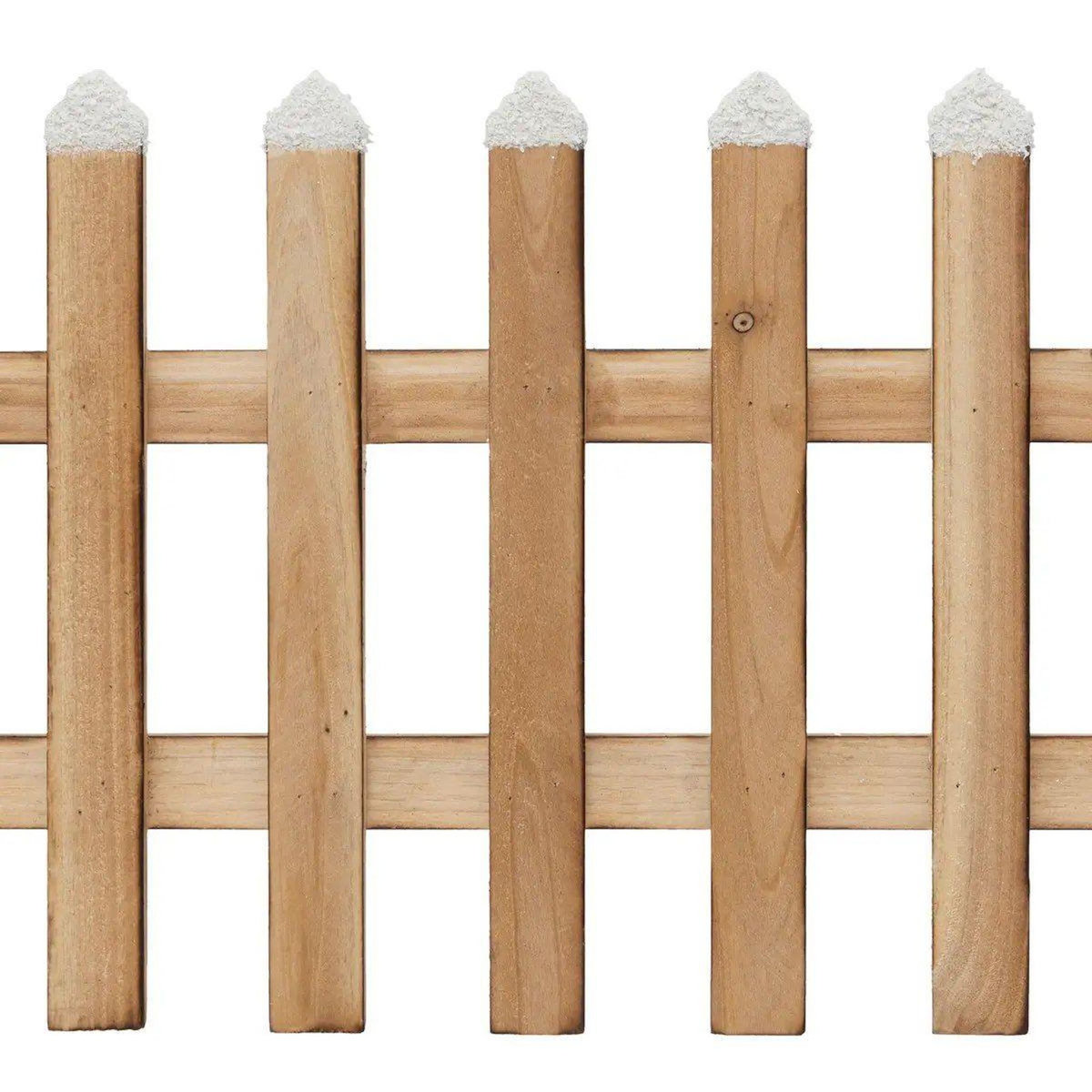 ATMOSPHERA Clôture Pour Crèche de Noël  Bois  90cm Marron
