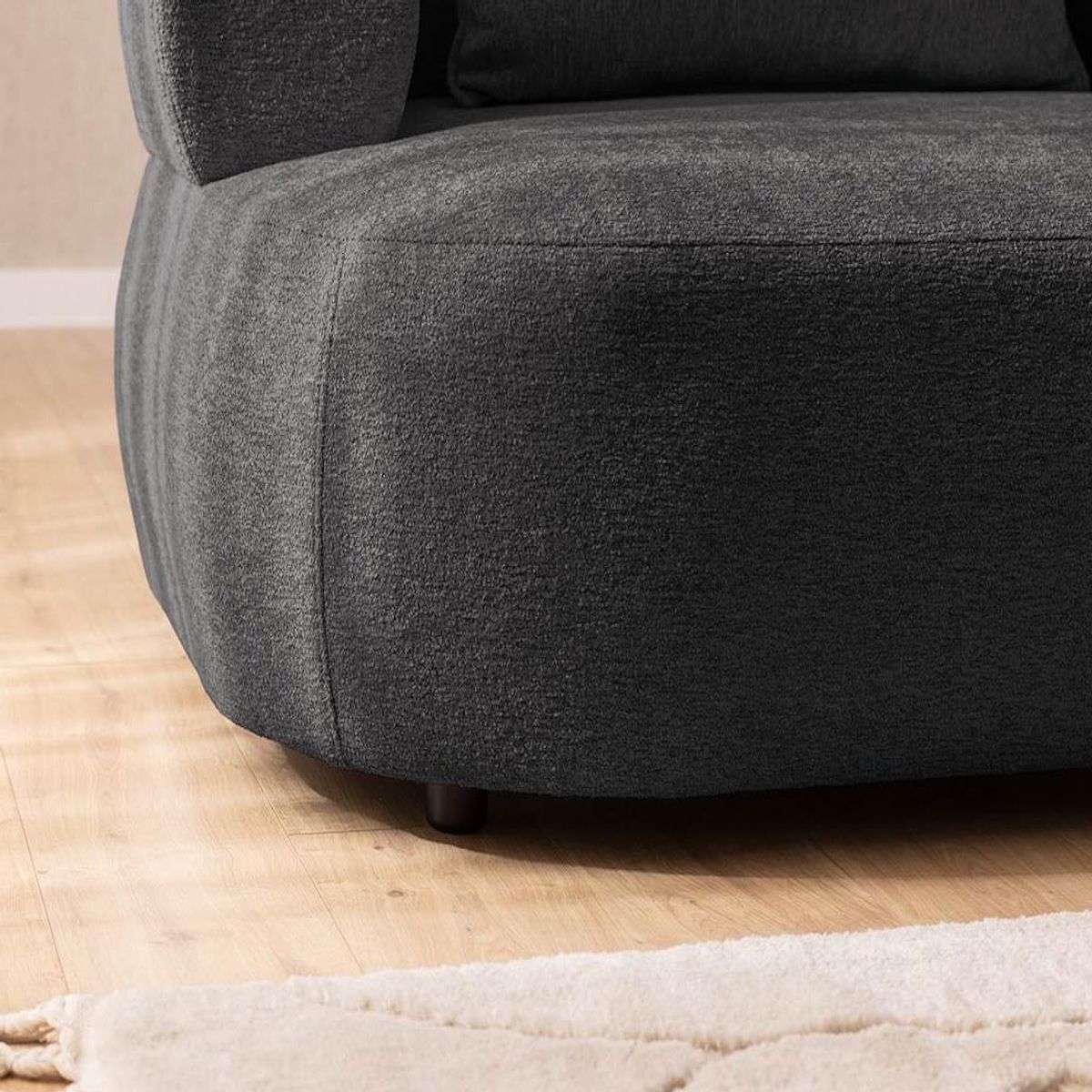 LISA DESIGN Angela - canapé d'angle droit 4 places en velours texturé