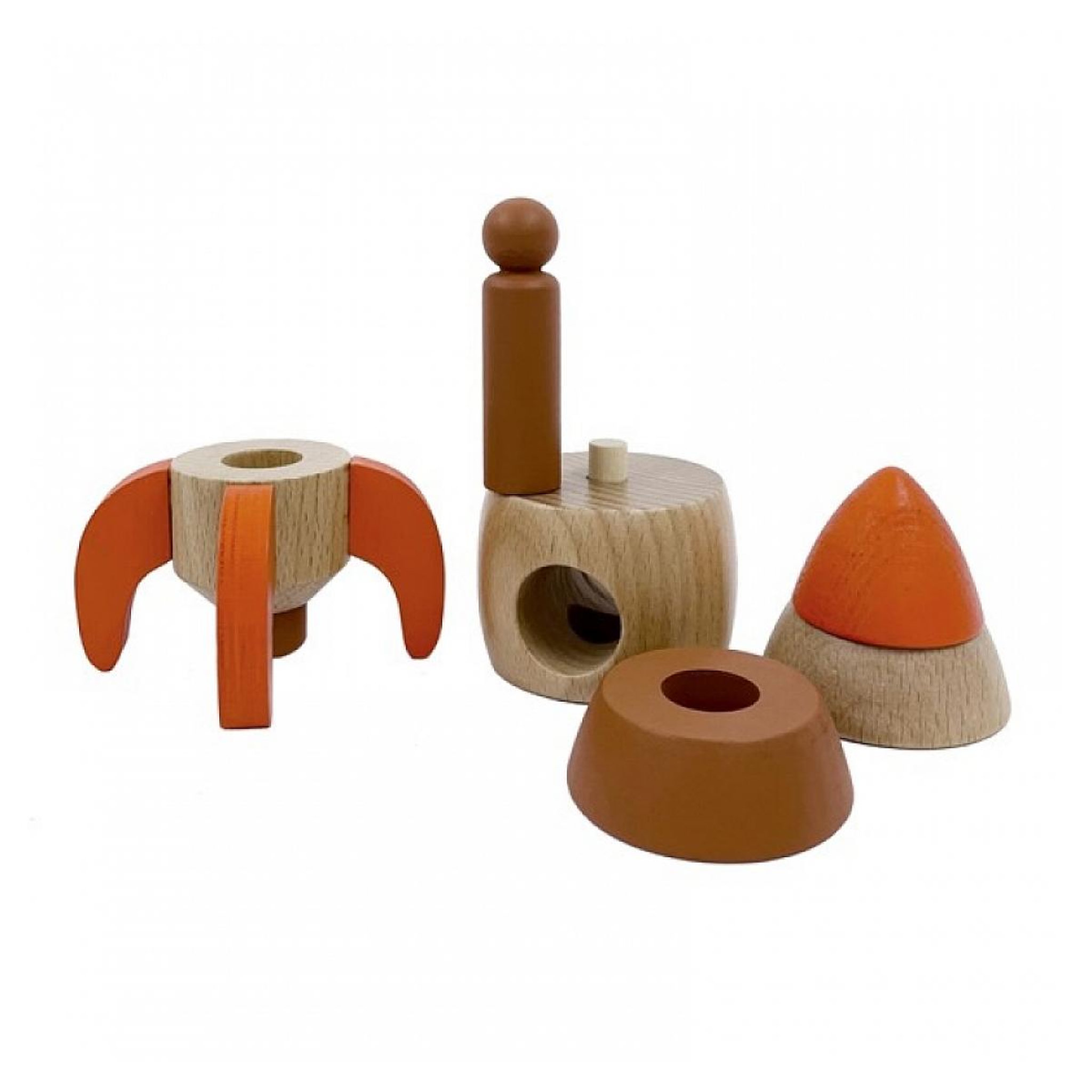 Voir la diapositive 2 : EGMONT TOYS Fusee a empiler en bois