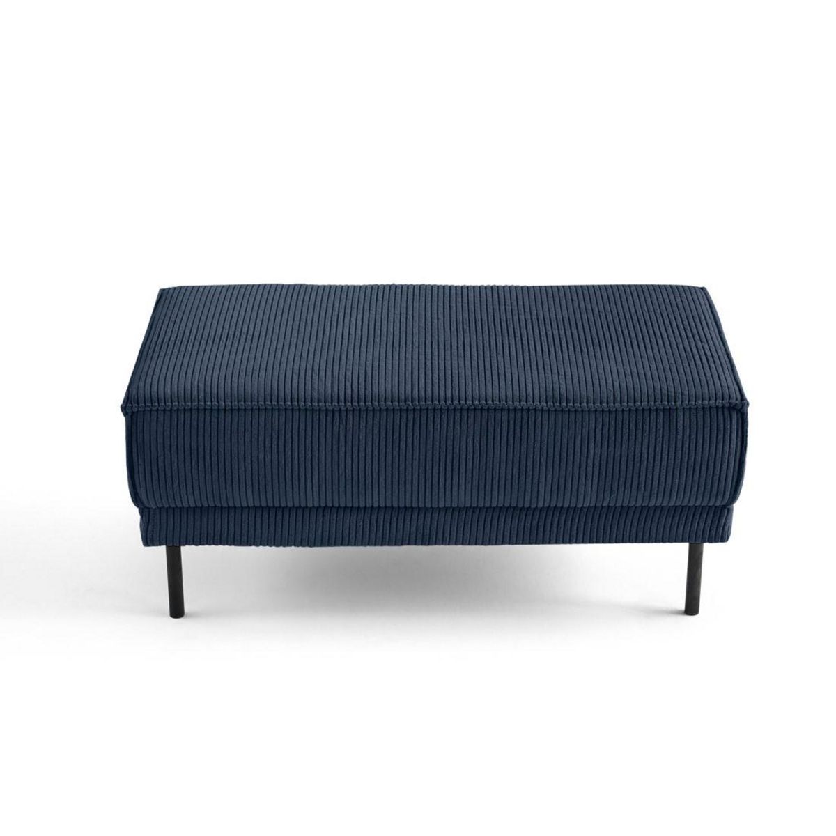 LISA DESIGN Charlie - pouf - pieds hauts - en velours côtelé