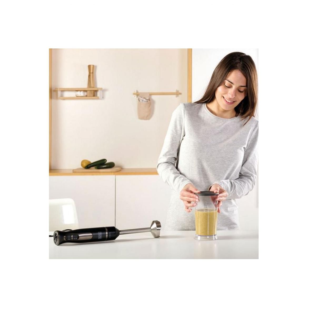 Black et Decker Mixeur plongeant 800w noir - BXHB800E