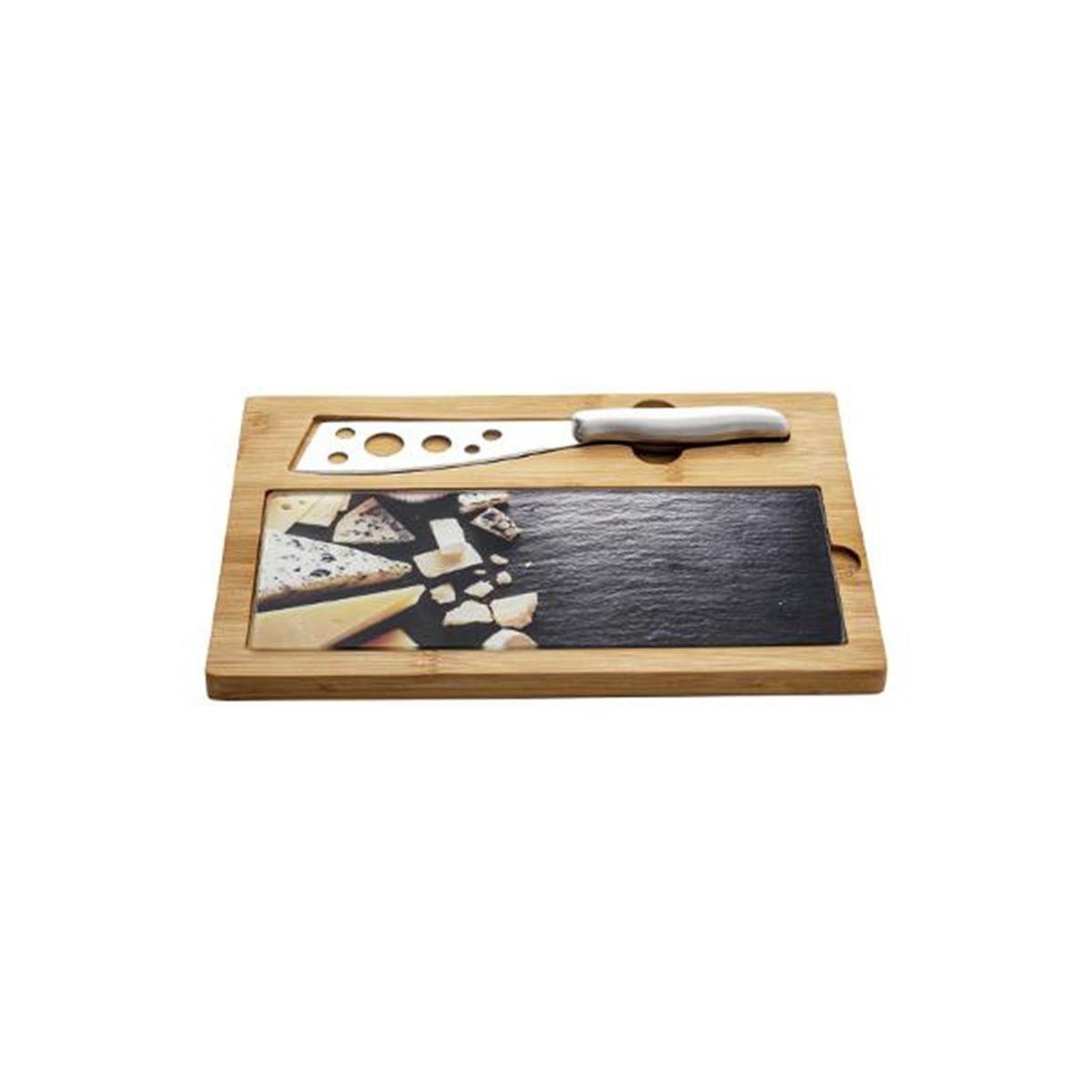 Voir la diapositive 1 : SECRET DE GOURMET Kit 3 pièces en bambou  fromages  30cm naturel