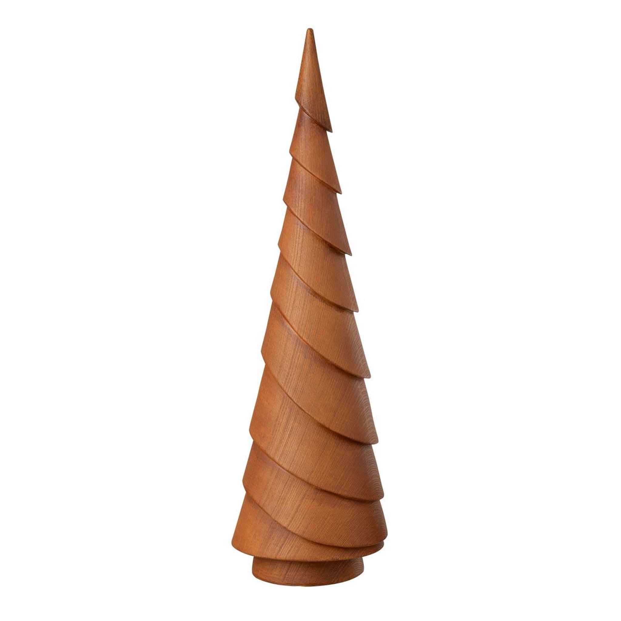 J-LINE Pin design en résine  imitation bois  63cm marron