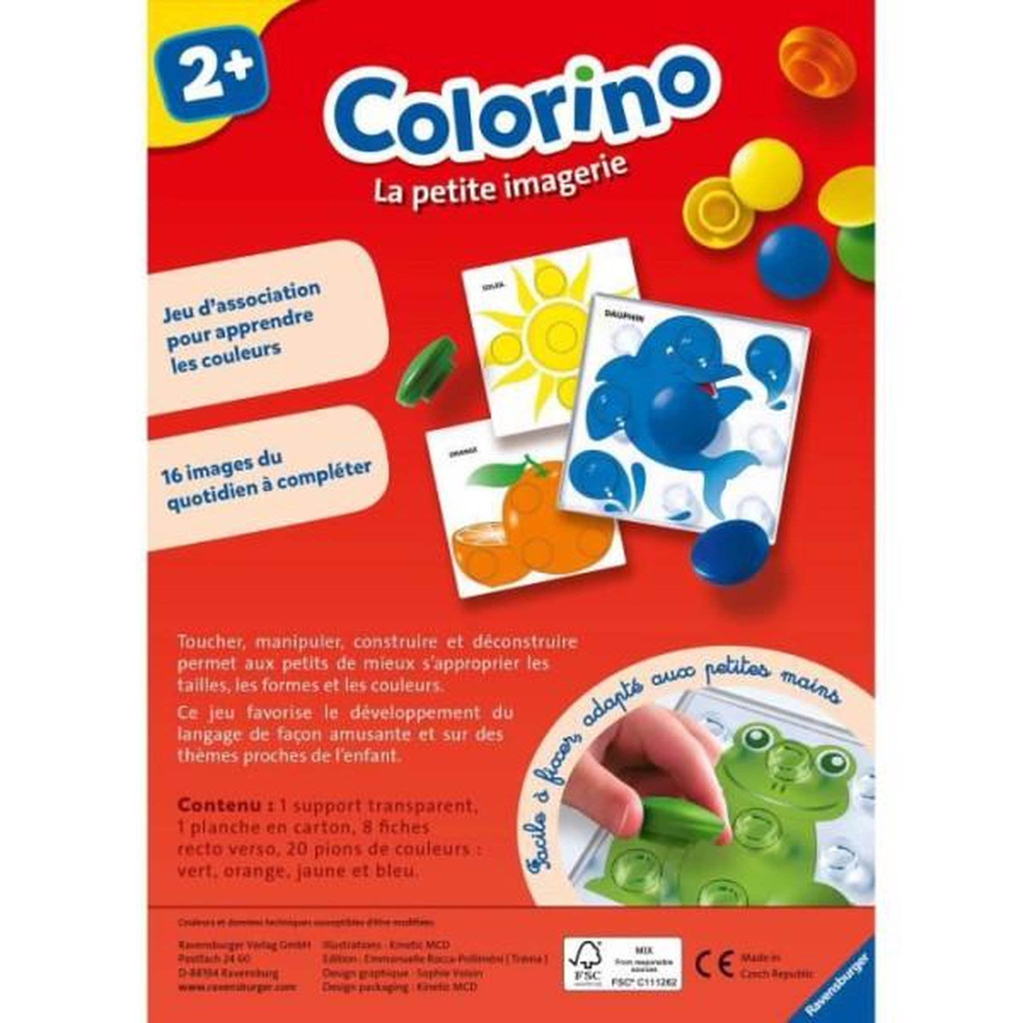 Voir la diapositive 4 : RAVENSBURGER Colorino la petite imagerie - jeu éducatif - apprentissage des couleurs - activités créatives enfant - ravensburger - des 2 a