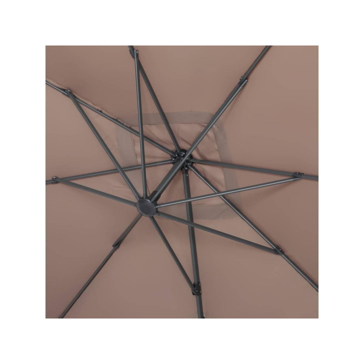 Habitat et Jardin Parasol jardin déporté Alu  Sun 4  - Rectangle - 3 x 4 m + Housse de protection - Taupe
