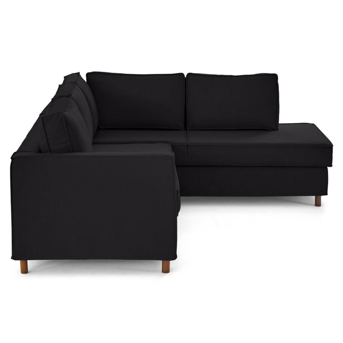 LISA DESIGN Jake - canapé déhoussable d'angle droit 5 places en tissu