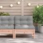 Voir la diapositive 3 : VIDAXL Canape de jardin sans accoudoirs coussins bois massif douglas