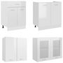 Voir la diapositive 4 : VIDAXL Ensemble de meubles de cuisine 4 pcs Blanc brillant Agglomere