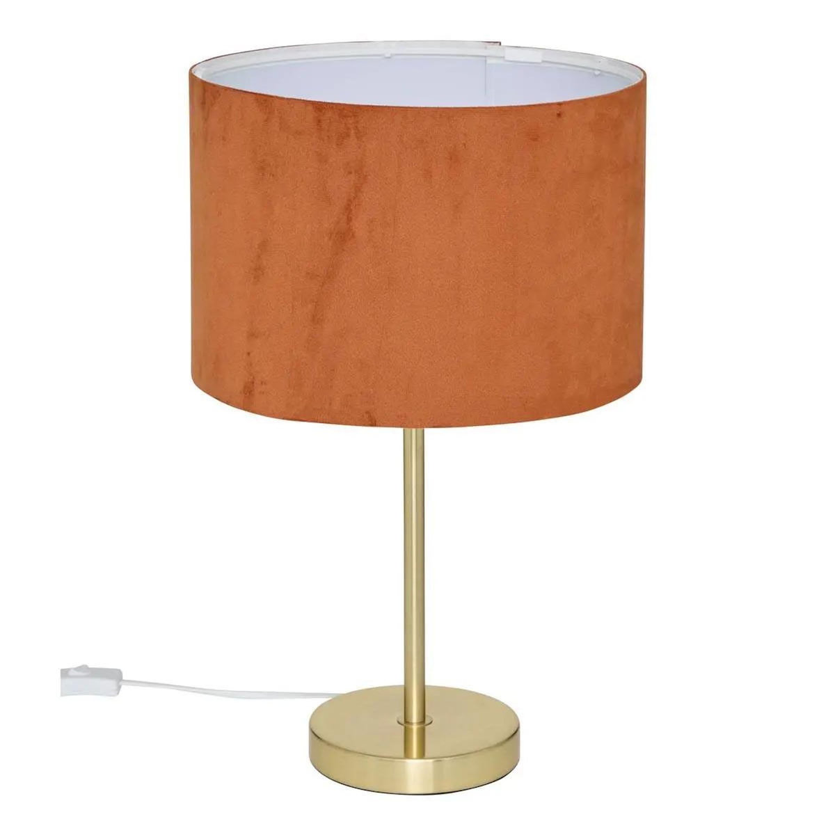 ATMOSPHERA Abat-Jour en Velours  Beline  30cm Terracotta