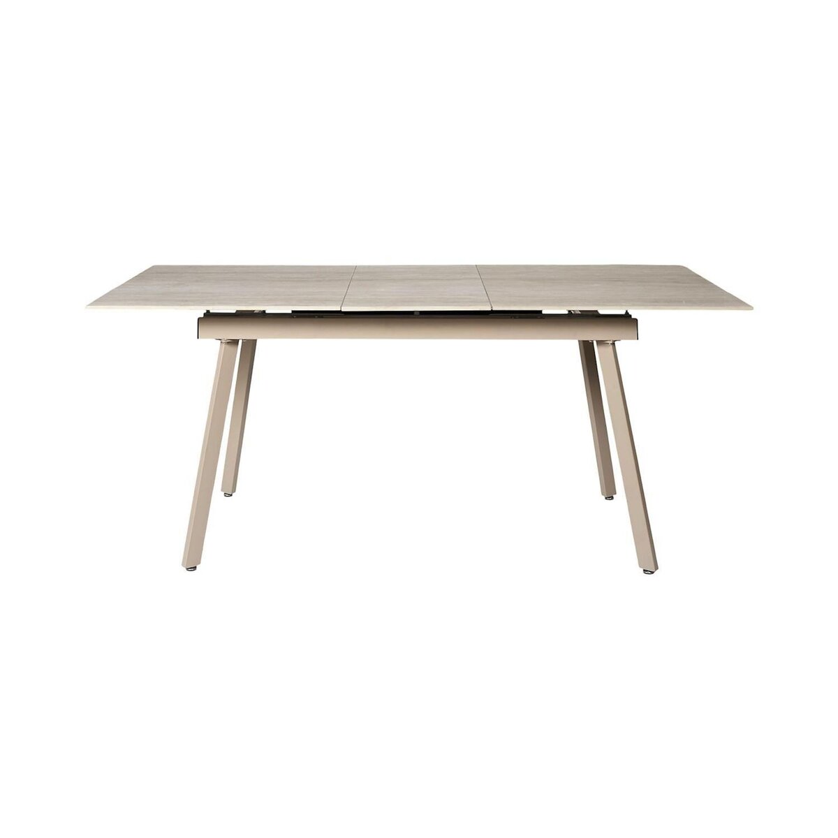 The Home Deco Factory Table à manger extensible en céramique effet travertin pour 6 à 8 personnes PIETRA - Beige