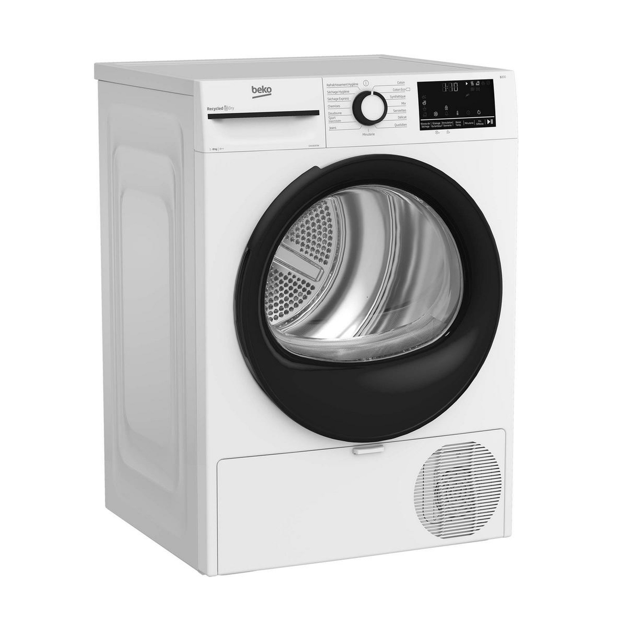 Voir la diapositive 3 : Beko Sèche-linge pompe à chaleur 60cm 8kg - d3h28303w
