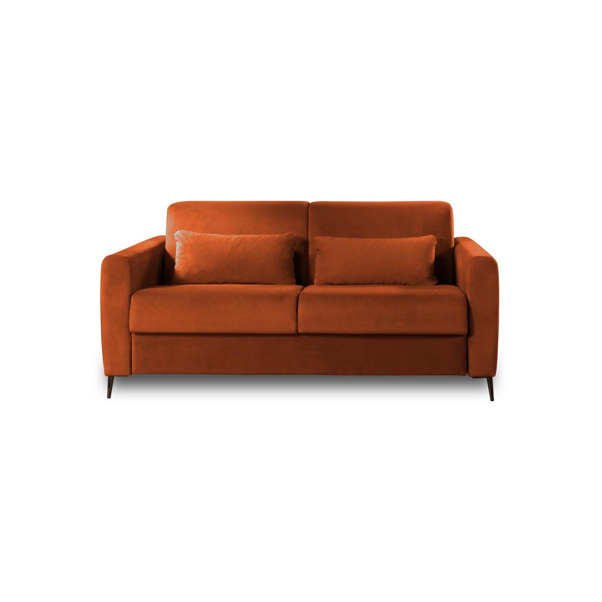 LISA DESIGN Owen - canapé 3 places convertible express couchage quotidien 140 cm matelas 12 cm en velours