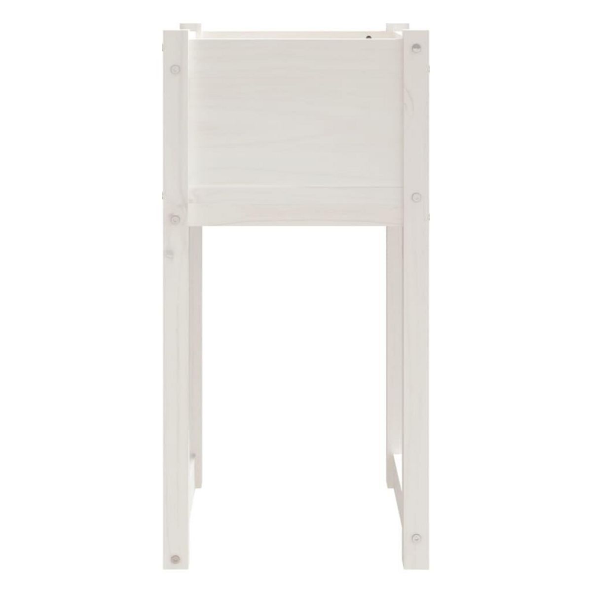 VIDAXL Jardinieres 2 pcs Blanc 40x40x81 cm Bois massif de pin