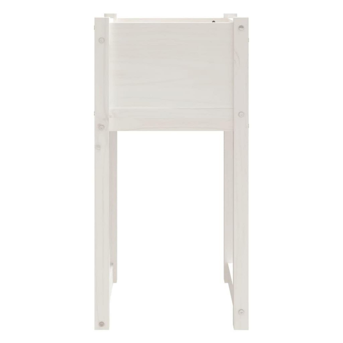 VIDAXL Jardinieres 2 pcs Blanc 40x40x81 cm Bois massif de pin