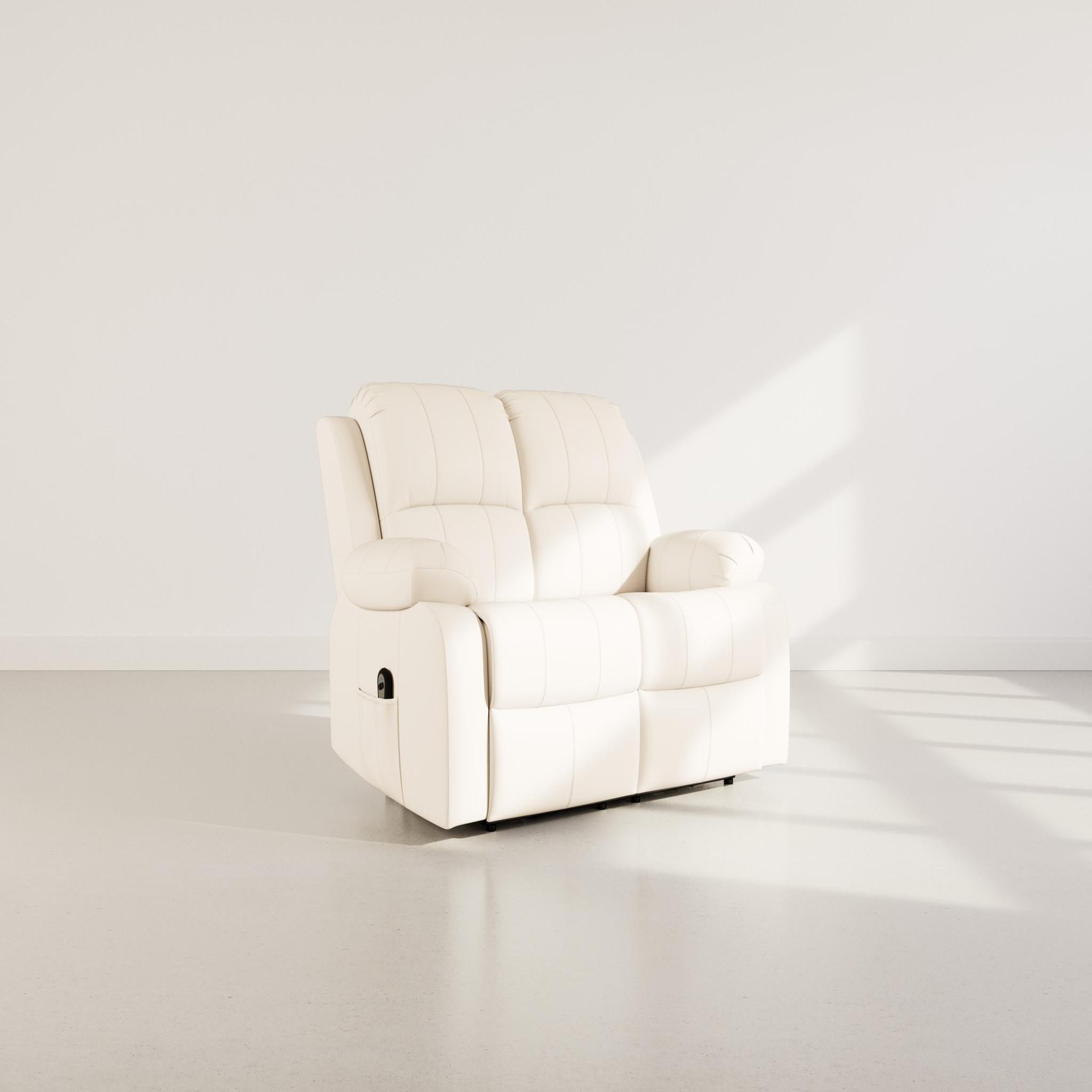 BEST MOBILIER Armand - canapé 2 places relax électrique en simili. Coloris disponibles : Beige, Noir