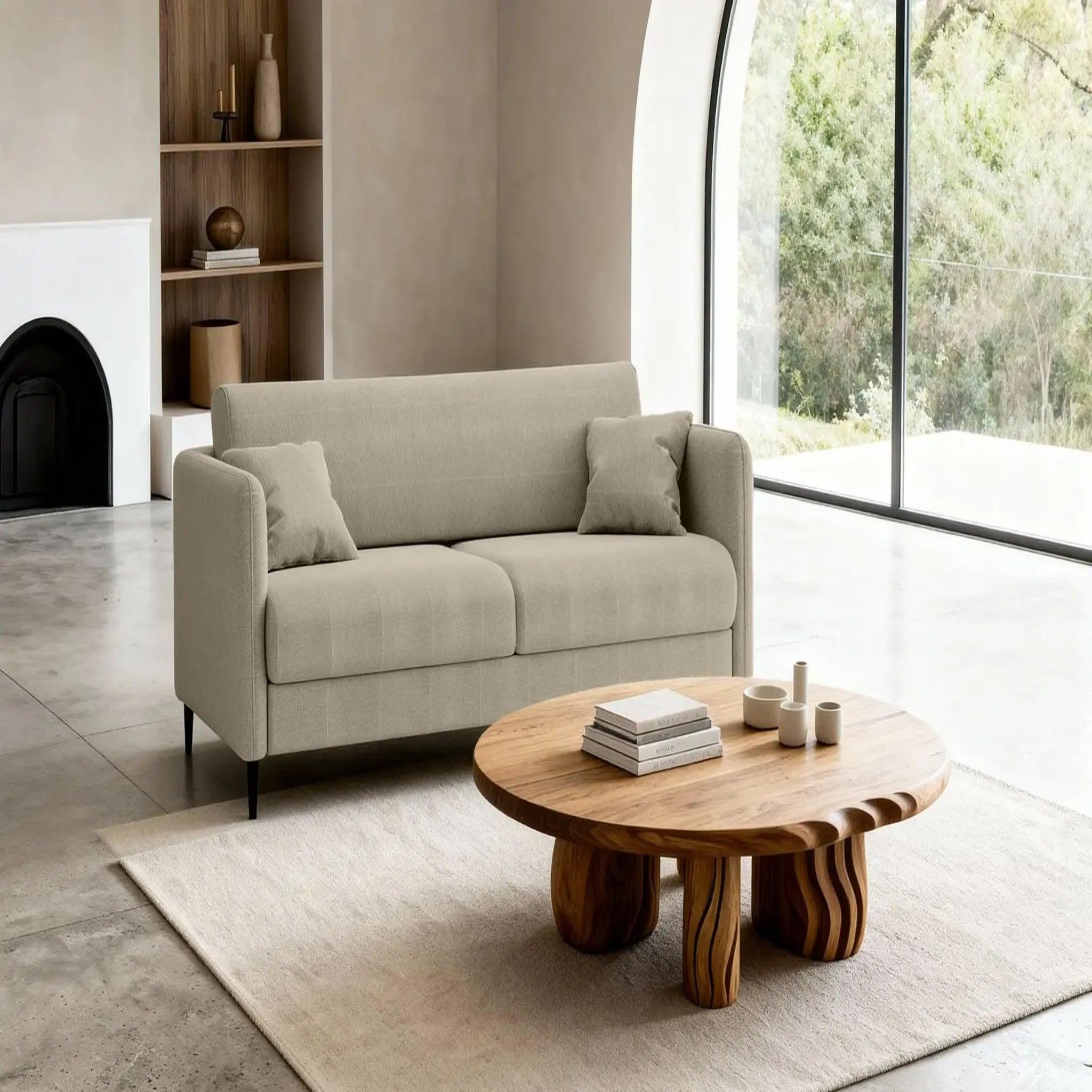 Voir la diapositive 2 : CASANOVA PARIS Vicky - canapé droit convertible tissu lisse 2 places