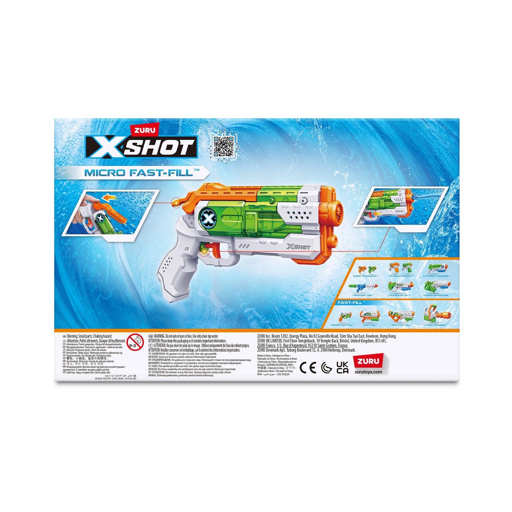 Voir la diapositive 6 : ZURU XSHOT Water - Fast-Fill Micro Blaster à eau