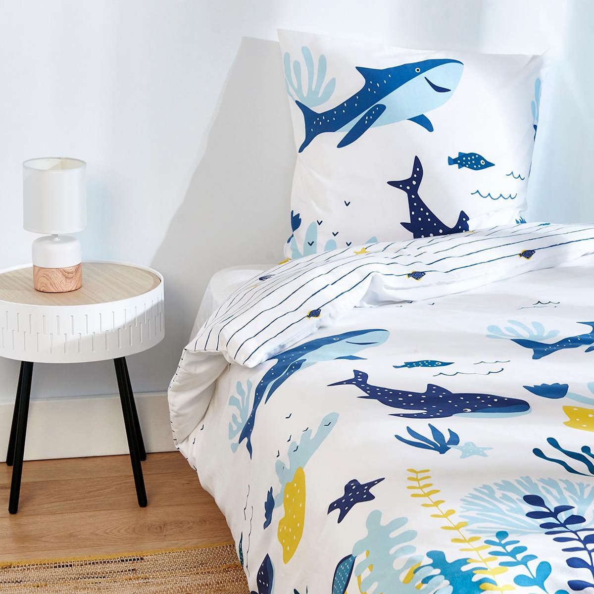 ACTUEL Parure housse de couette enfant en coton MARIN