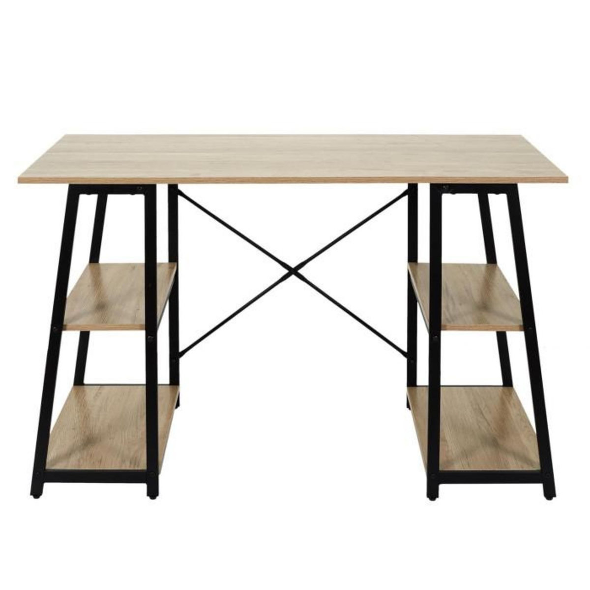 Paris Prix Bureau Design  Architecte  120cm Naturel & Noir
