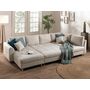 Voir la diapositive 3 : LISA DESIGN Rune - canapé panoramique - avec pouf d'appoint - 7 places - style scandinave - droit