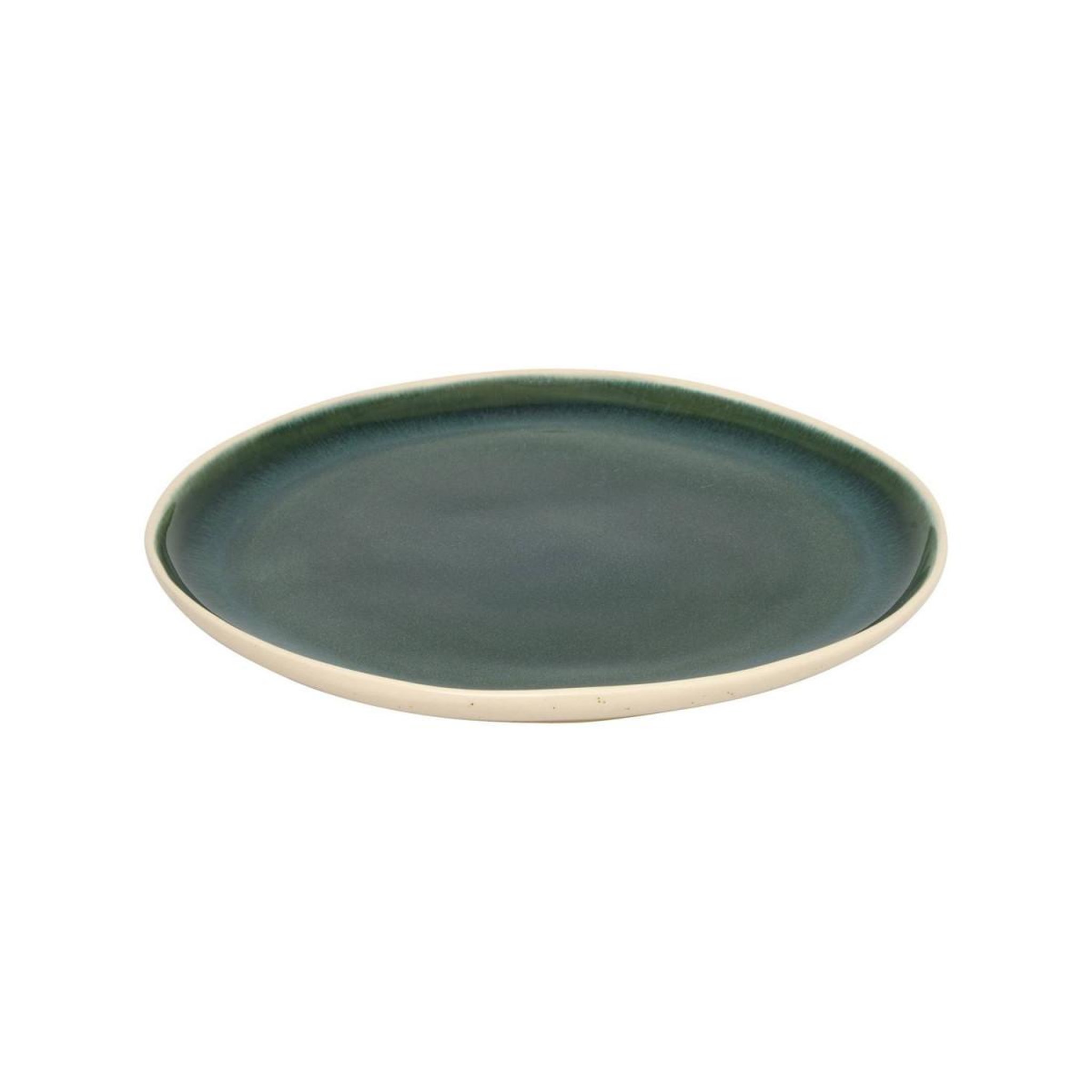 Voir la diapositive 2 : SECRET DE GOURMET Lot de 6 assiettes plates en faïence  wonja  27cm vert
