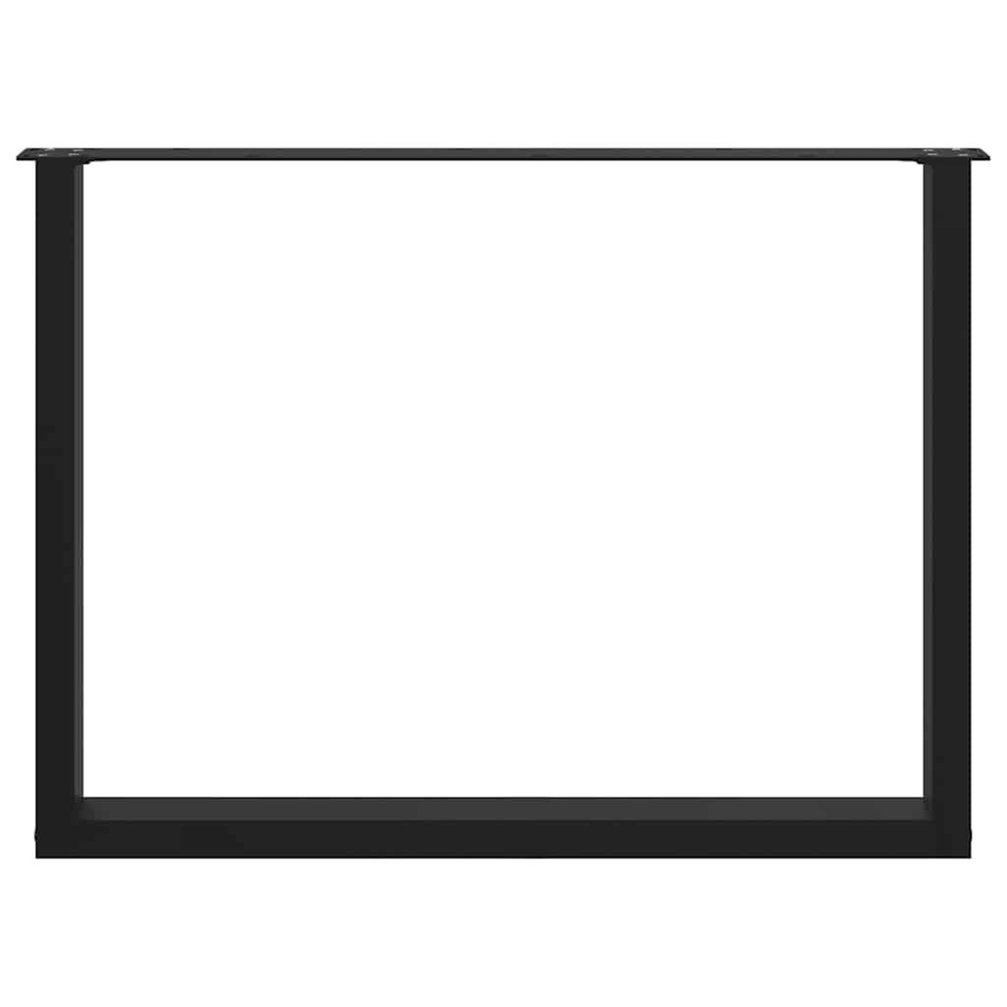 Voir la diapositive 5 : VIDAXL Pieds de table a manger forme de U 2 pcs noir 100x(72-73) cm