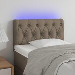 VIDAXL Tete de lit a LED Taupe 80x7x78/88 cm Tissu