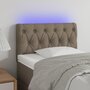 Voir la diapositive 1 : VIDAXL Tete de lit a LED Taupe 80x7x78/88 cm Tissu