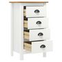 Voir la diapositive 3 : VIDAXL Buffet Hill Blanc 46x35x80 cm Bois de pin solide