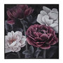 Voir la diapositive 1 : ATMOSPHERA Toile Peinte Déco  Cadre Fleur  58x58cm Noir