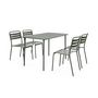 Voir la diapositive 4 : SWEEEK Table de jardin métal 4 places, Amelia L 120 x 70 x 72,5cm